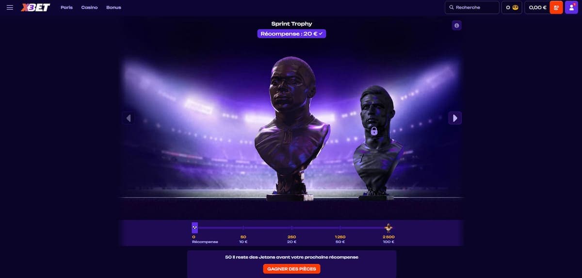 Trophées X3Bet Casino