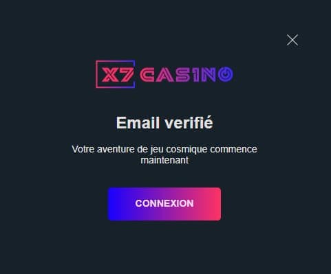 Email vérifié X7