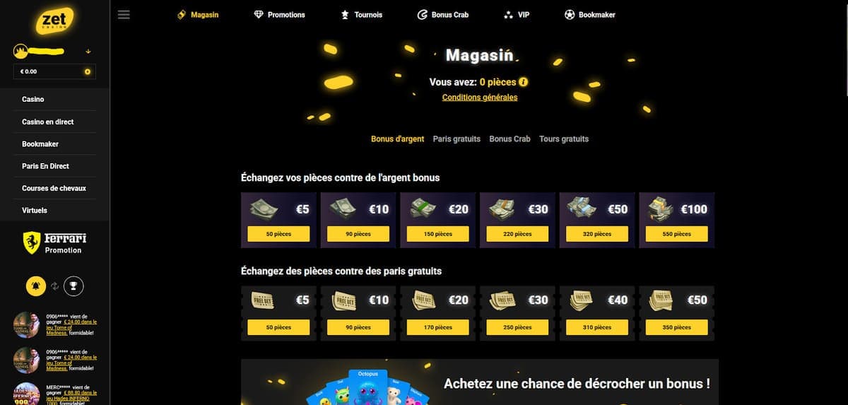 Magasin Zet Casino