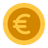 Pièce Euro logo