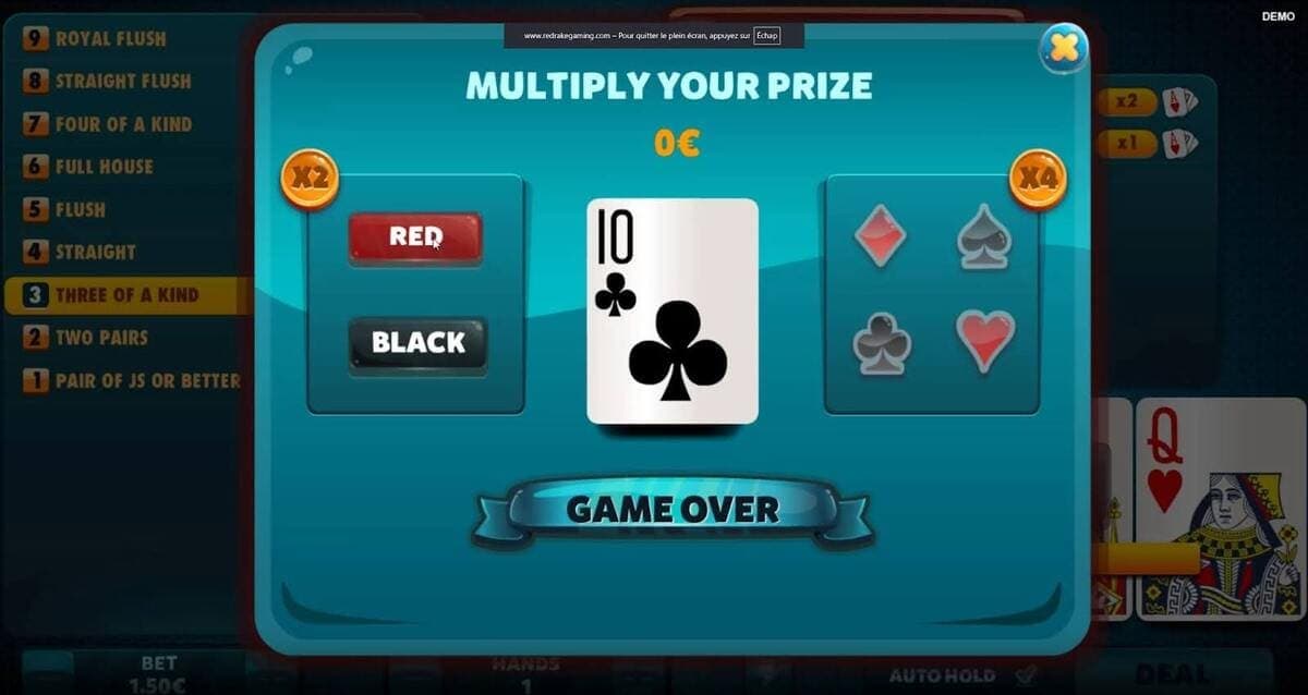 Bankroll Jacks or Better Jeu