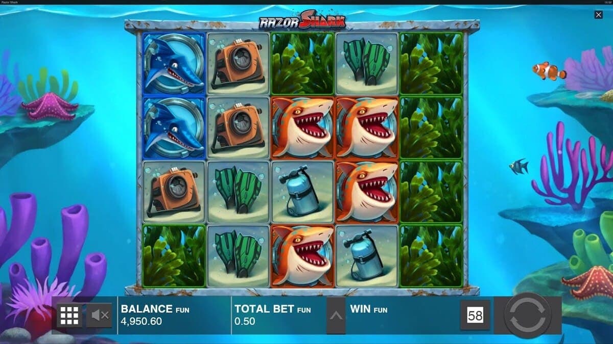 Symboles mystères jeu Razor Shark