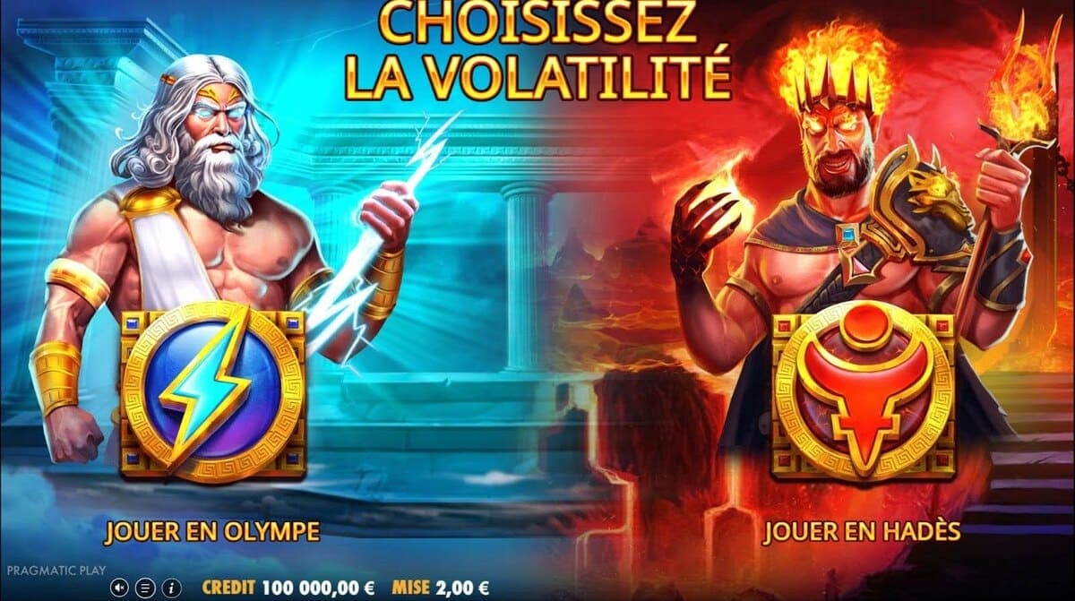 Volatilité Zeus vs Hades Jeu