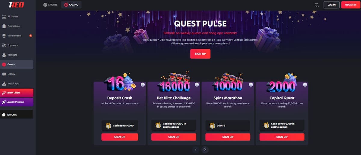 Quêtes hebdomadaires 1RED