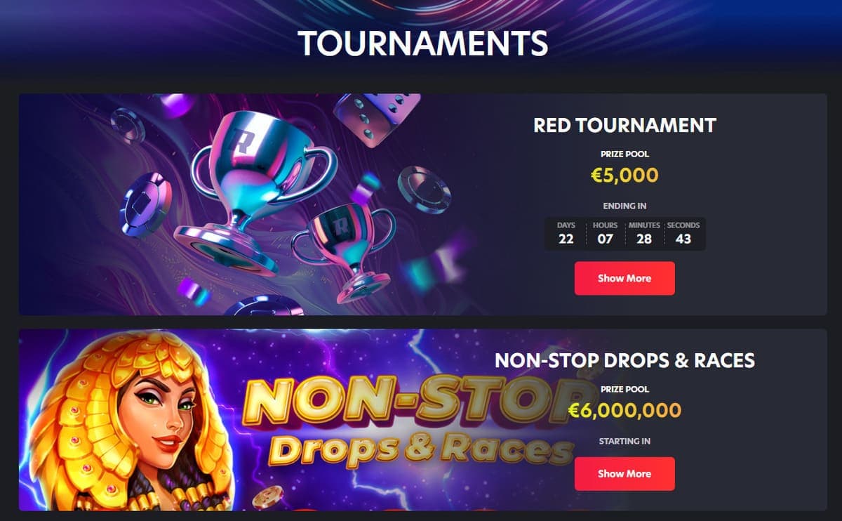 Tournois casino 1RED