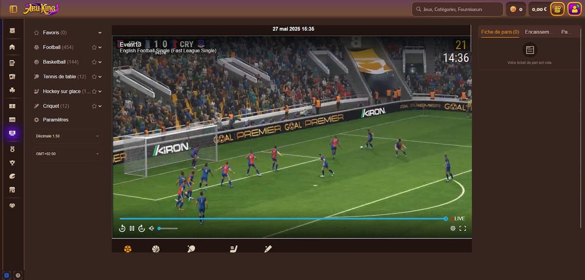 Ligues virtuelles AbuKing Casino