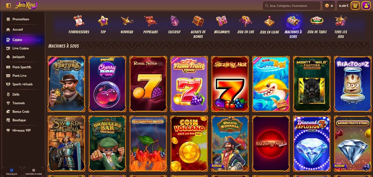 Machines à sous AbuKing Casino