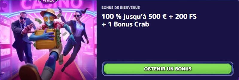 Bonus bienvenue Alf Casino