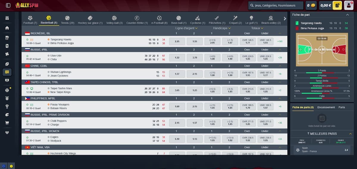 Paris en direct AllySpin Casino