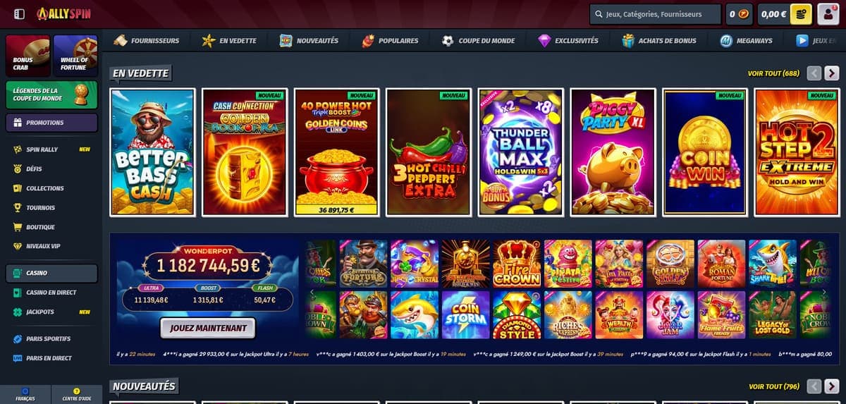 Sélection Casino AllySpin Casino