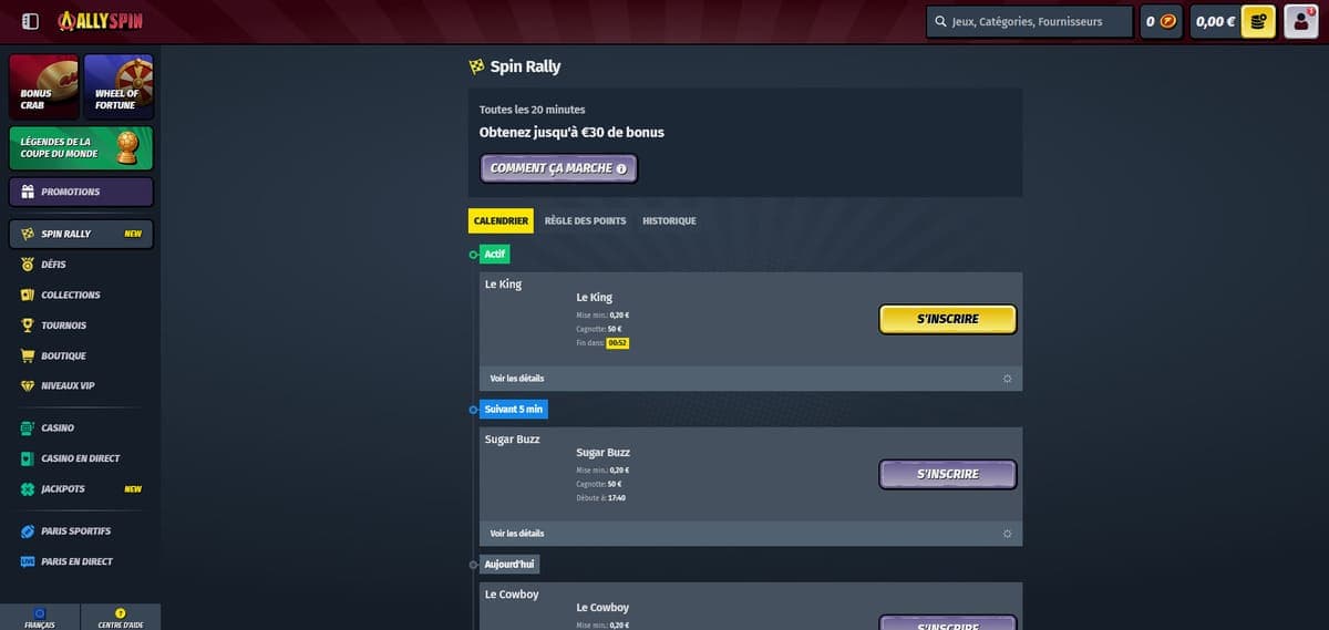 Spin Rally AllySpin Casino