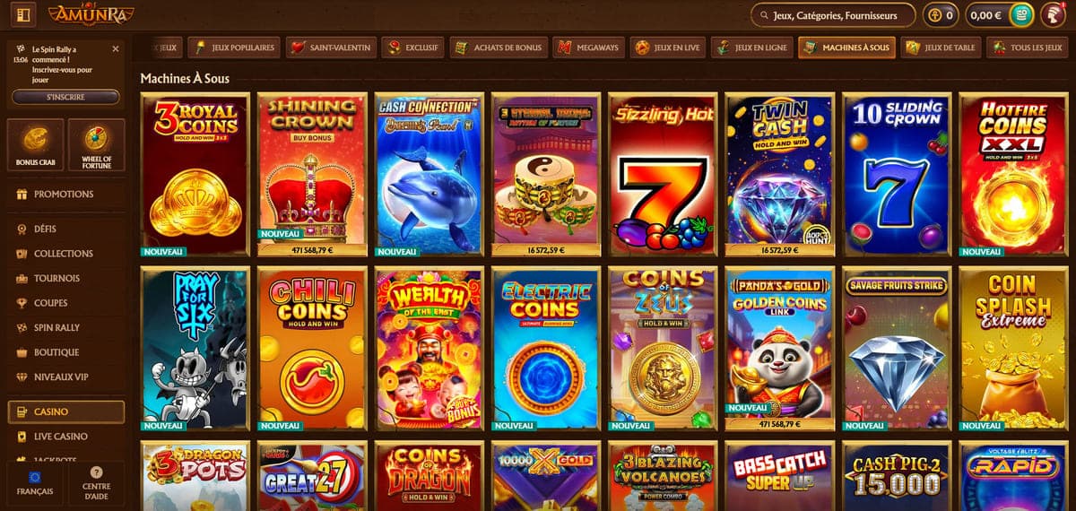 Machines à sous AmunRa Casino