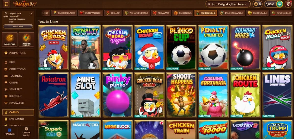 Mini jeux AmunRa Casino