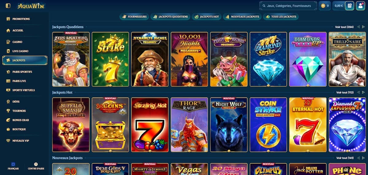 Jackpots Aquawin Casino