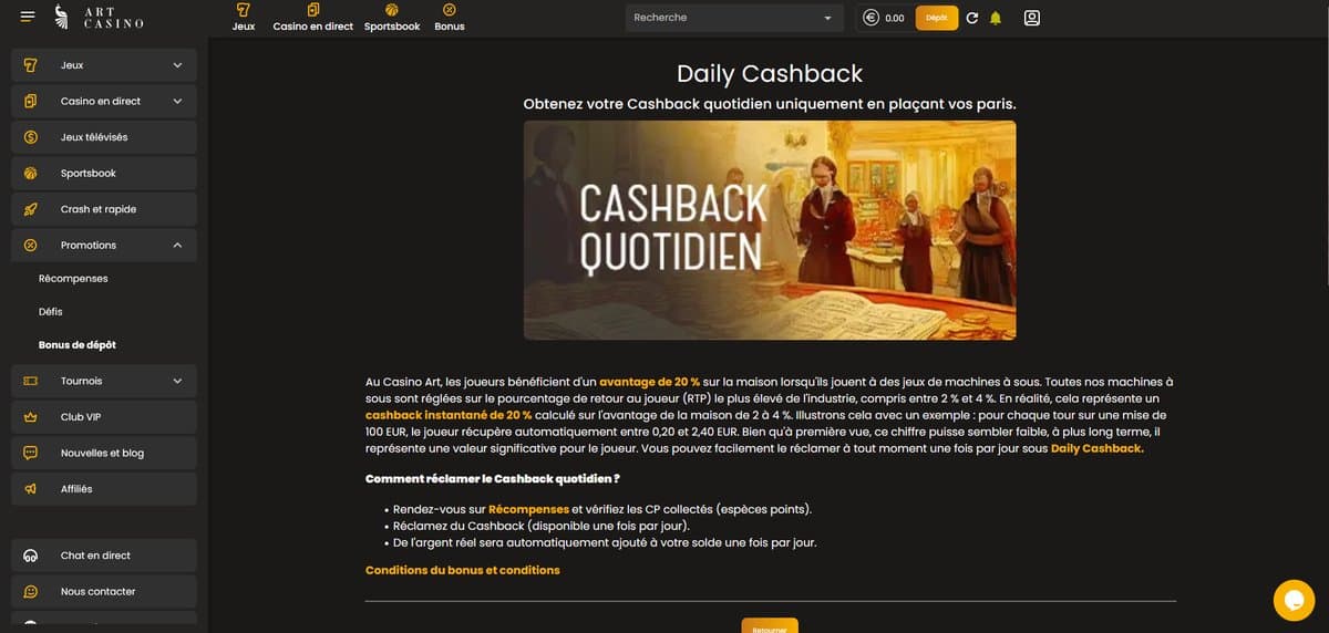 Cashback Art Casino