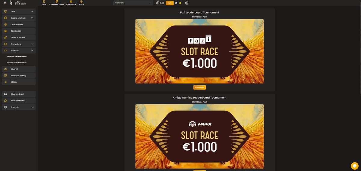 Tournois Art Casino