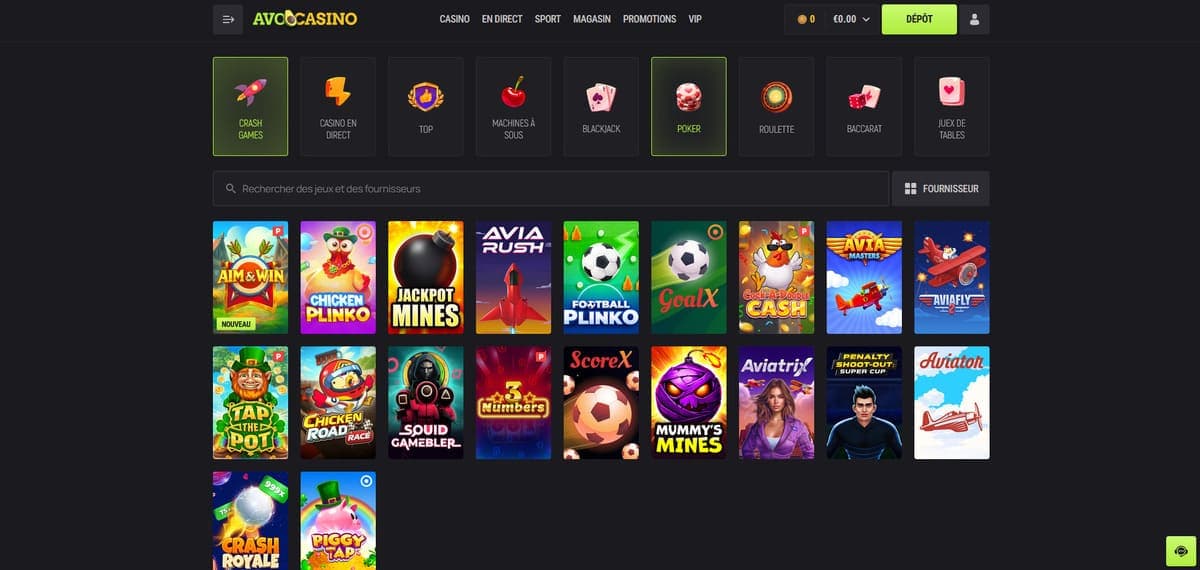 Crash games Avocasino Casino