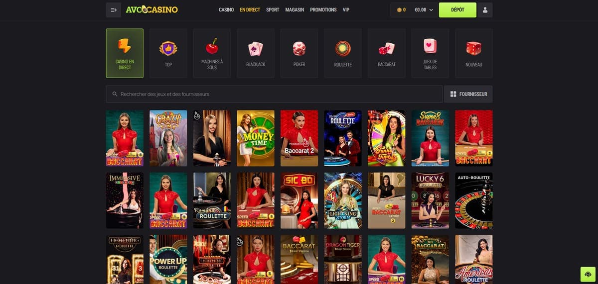 Live Avocasino Casino