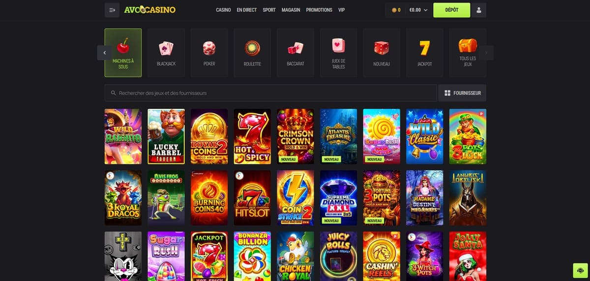 Machines à sous Avocasino Casino