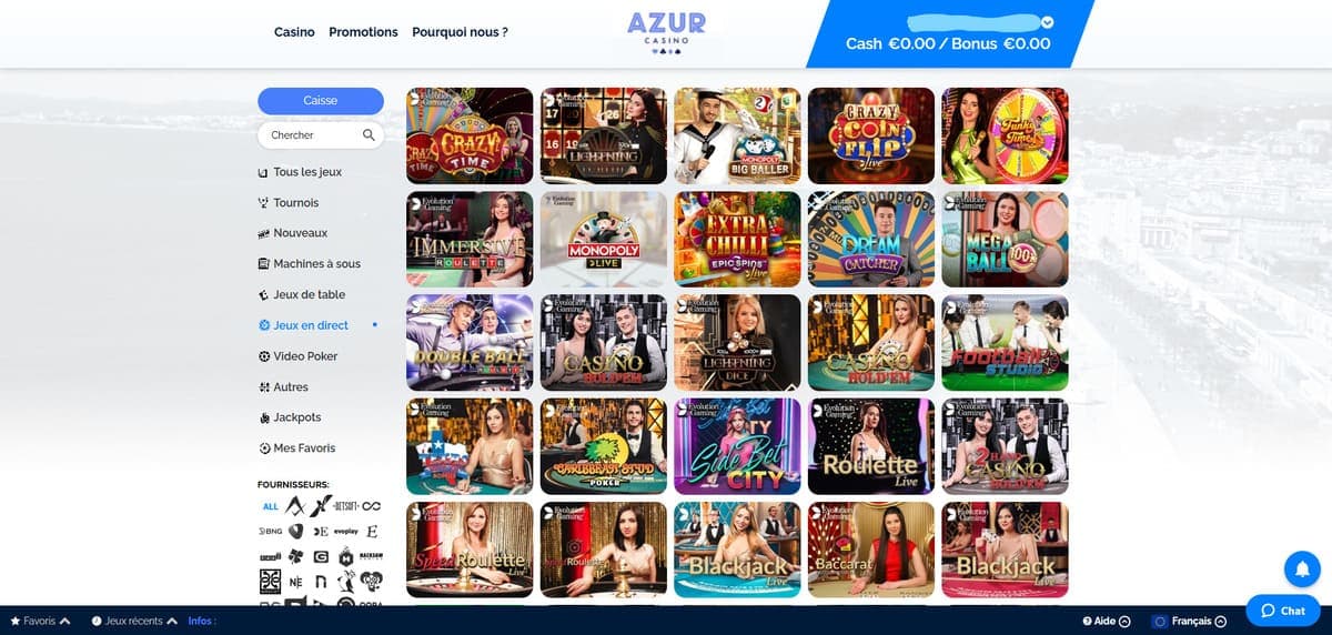 Live Azur Casino