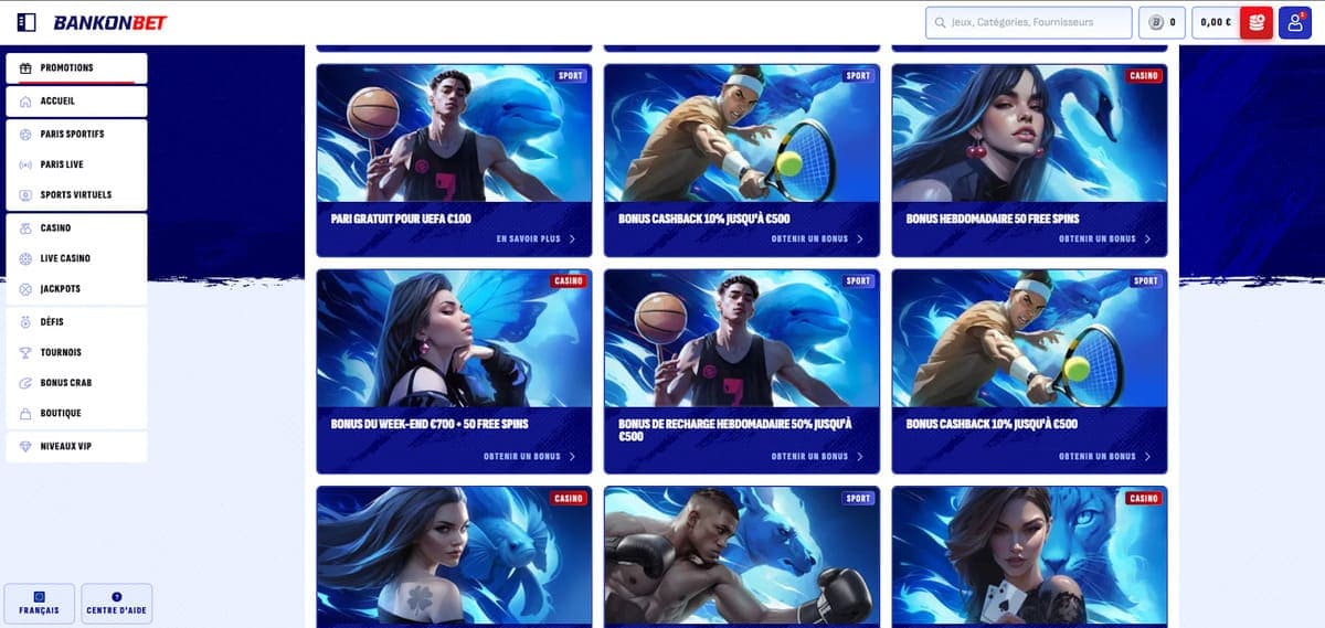 autres promotions Bankonbet Casino