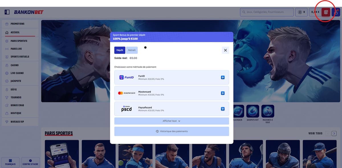 depot Bankonbet Casino