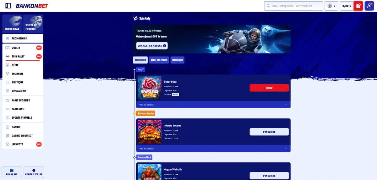 Spin rally bankonbet Casino