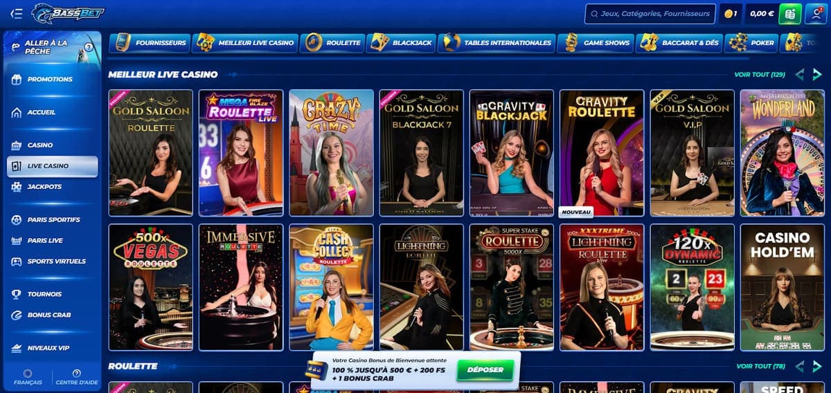 Meilleur live Bassbet Casino