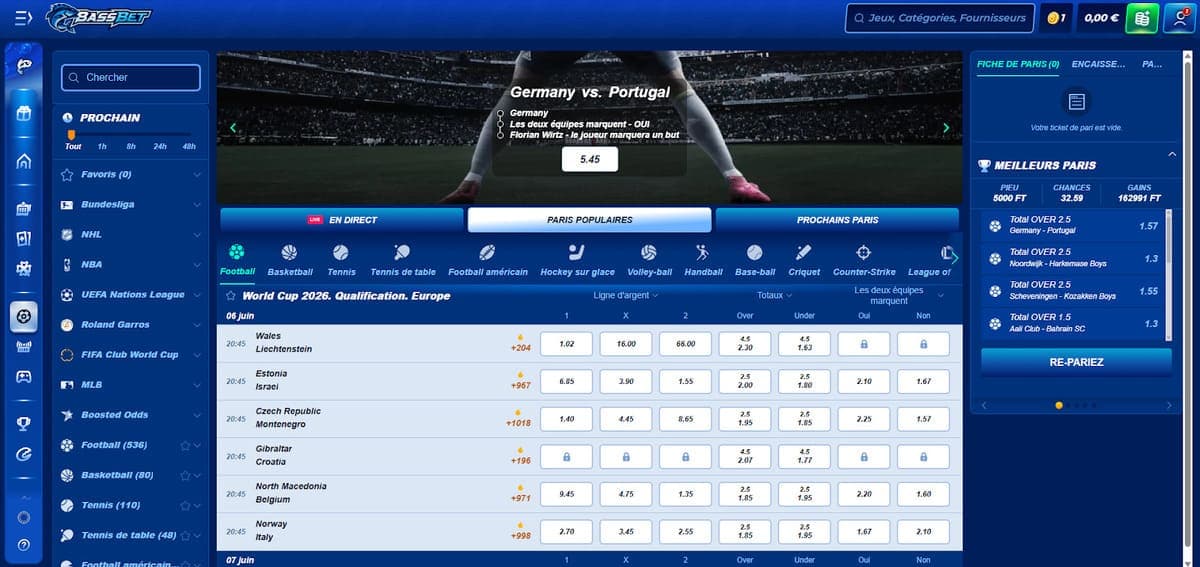 Paris sportifs Bassbet Casino