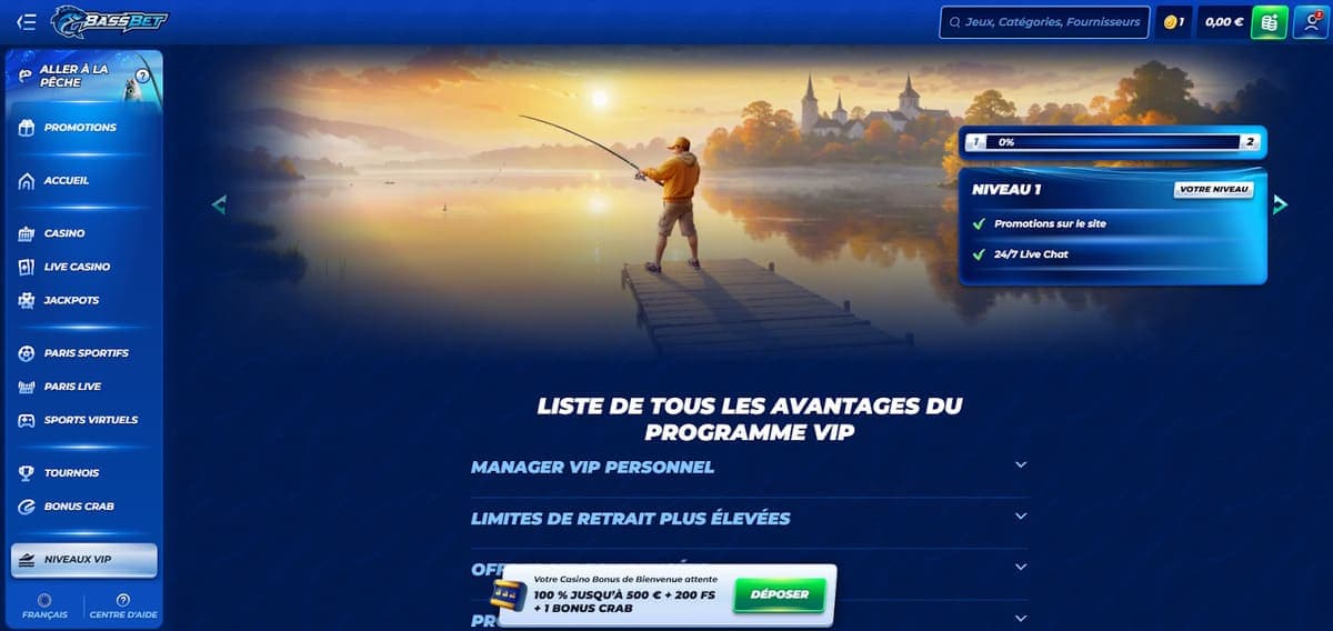 Programme VIP Bassbet Casino