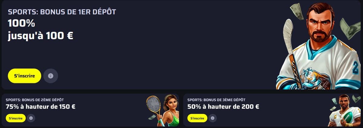 Bonus premier dépôt sport Bdmbet Casino