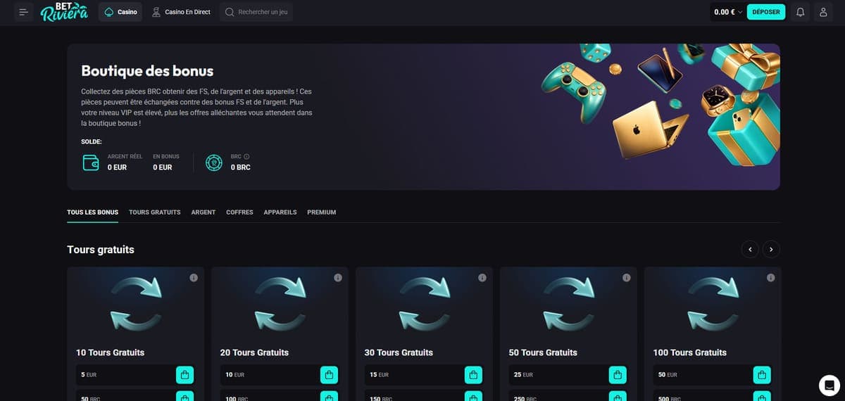 Boutique Bet Riviera Casino