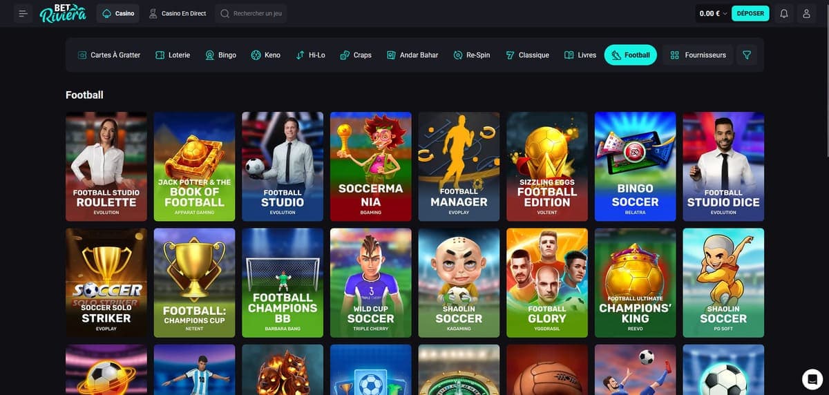 Football Bet Riviera Casino