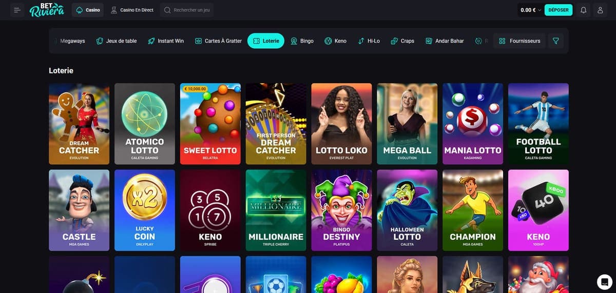 Loterie Bet Riviera Casino