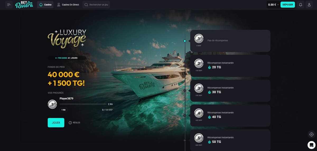 Luxury Voyage Bet Riviera Casino