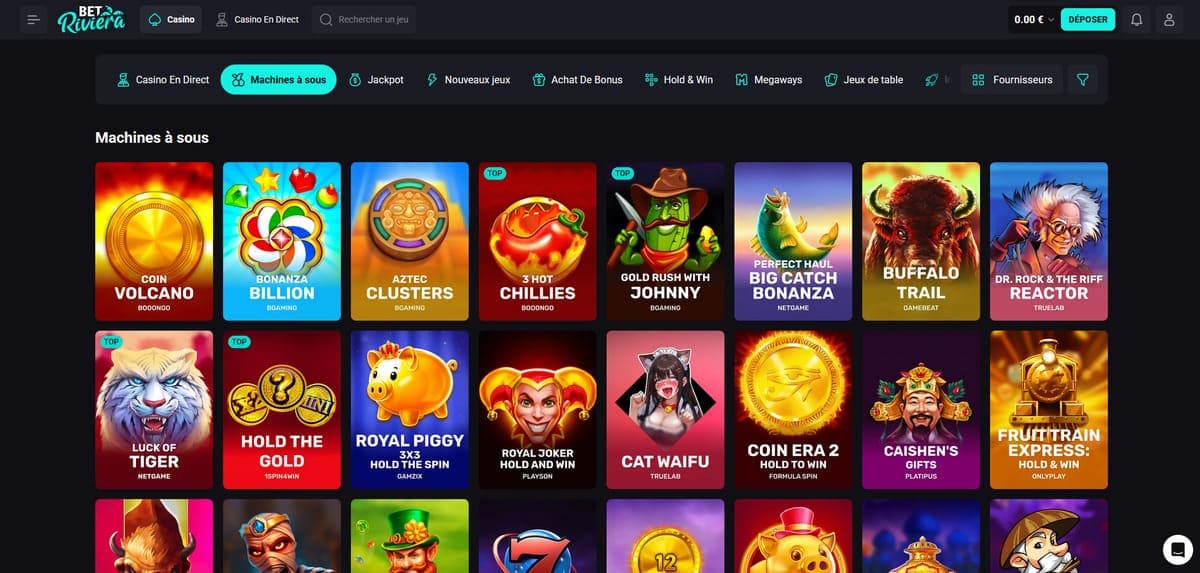 Machines à sous Bet Riviera Casino
