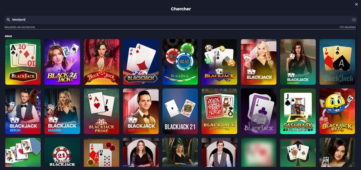 Autres jeux Betblast Casino