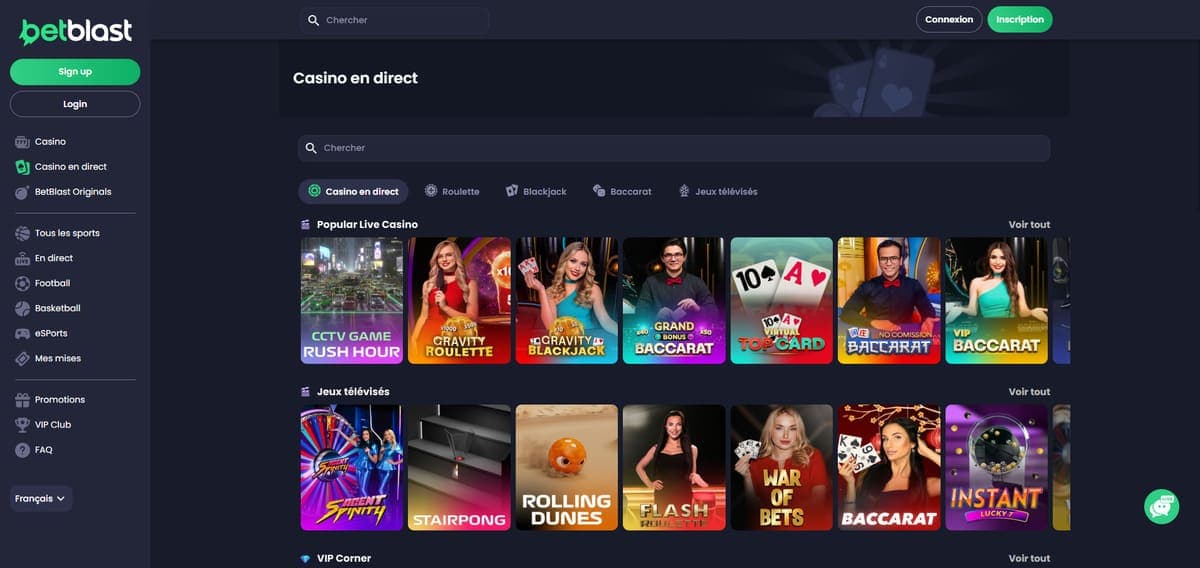 Live Betblast Casino