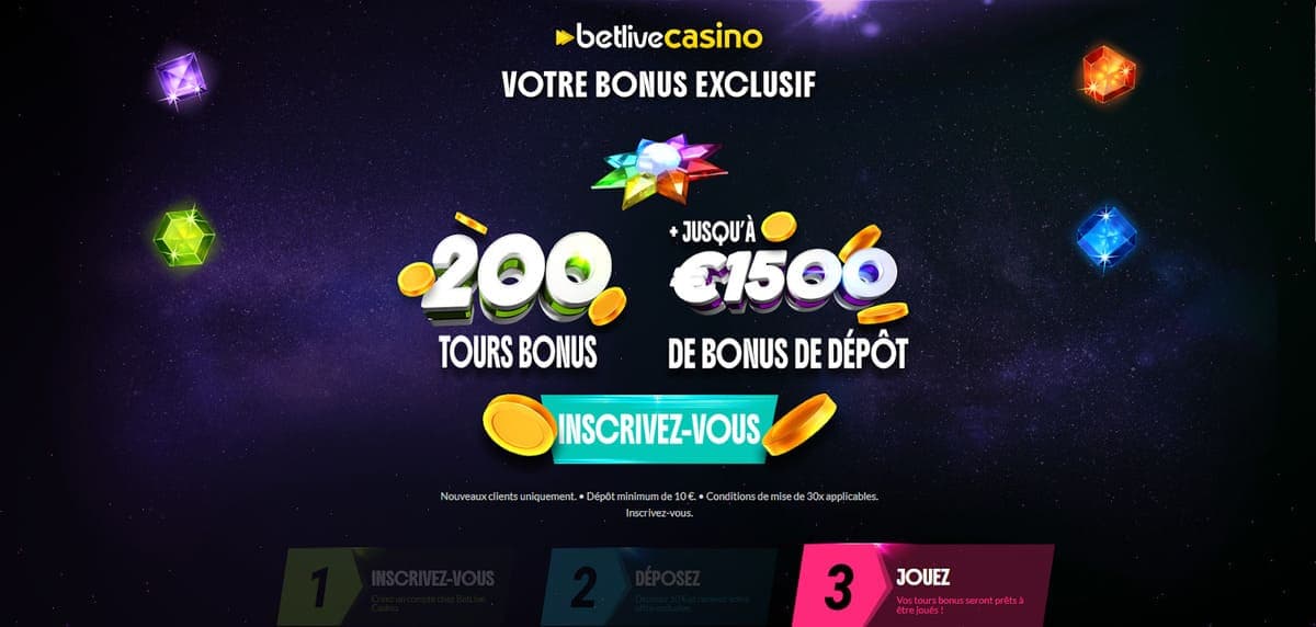 Inscription BetLive Casino