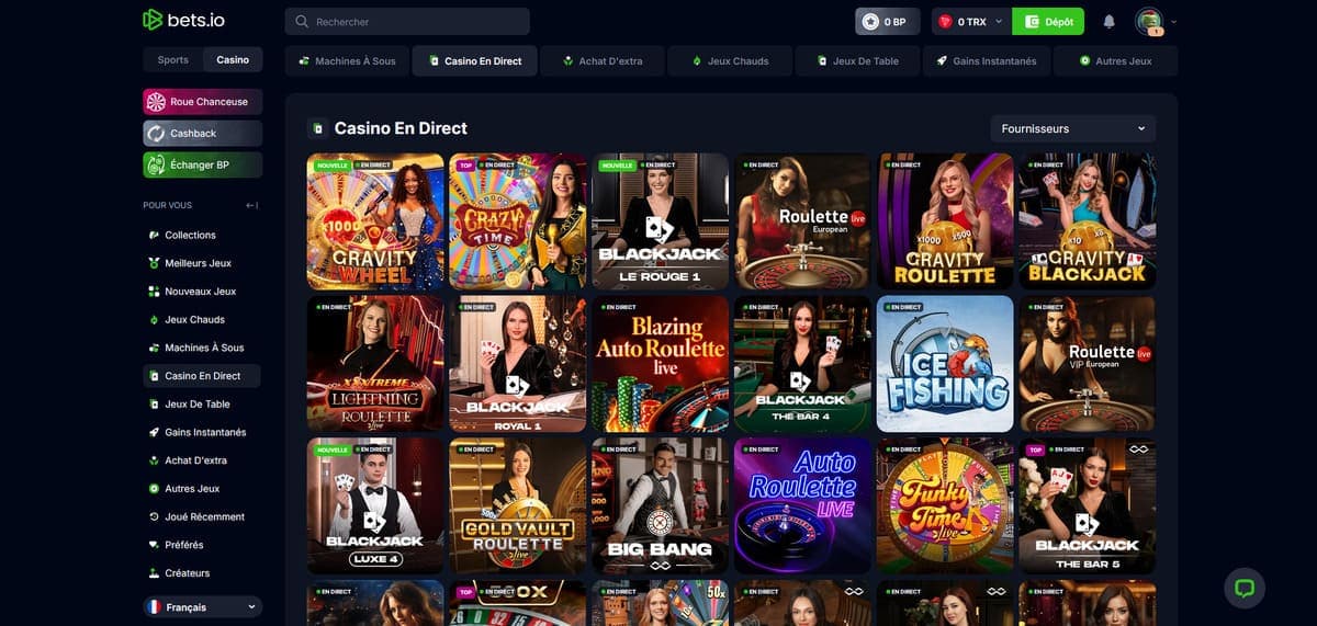 Live Bet.io Casino