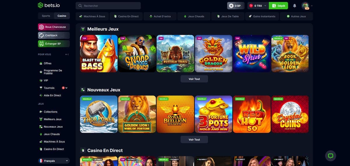 Ludothèque Bet.io Casino