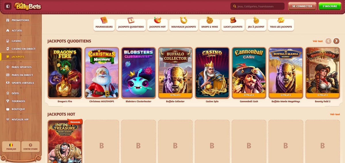 Jackpots BillyBets Casino