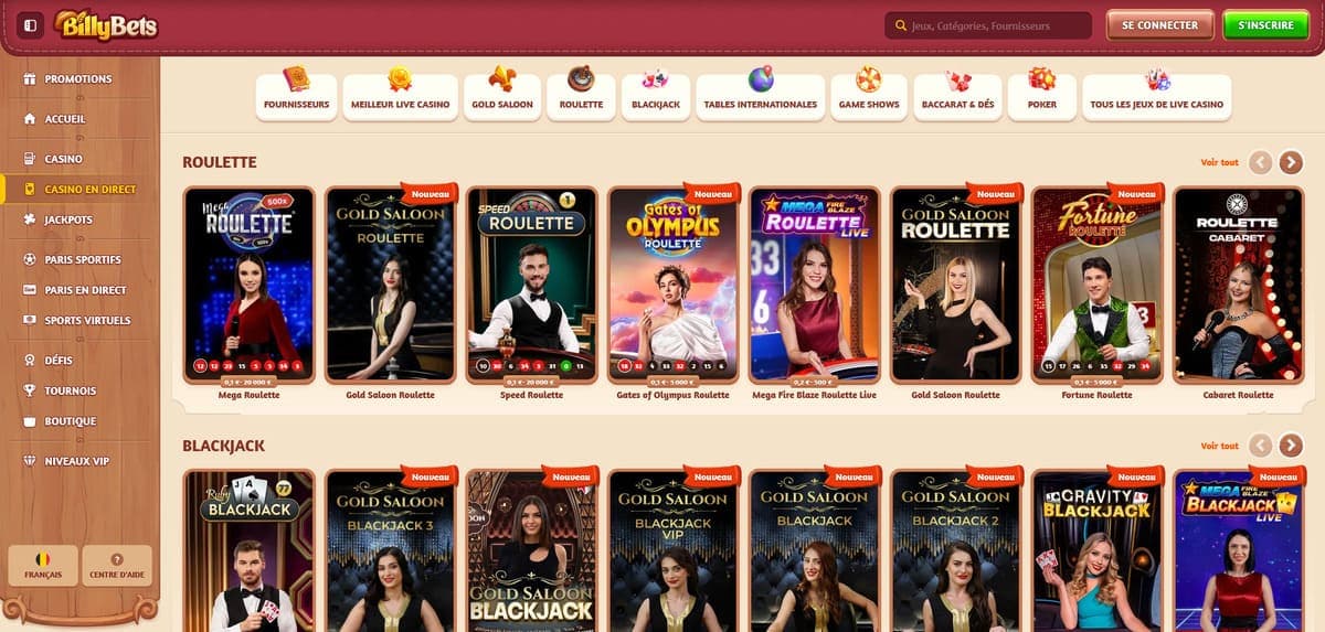 Live BillyBets Casino