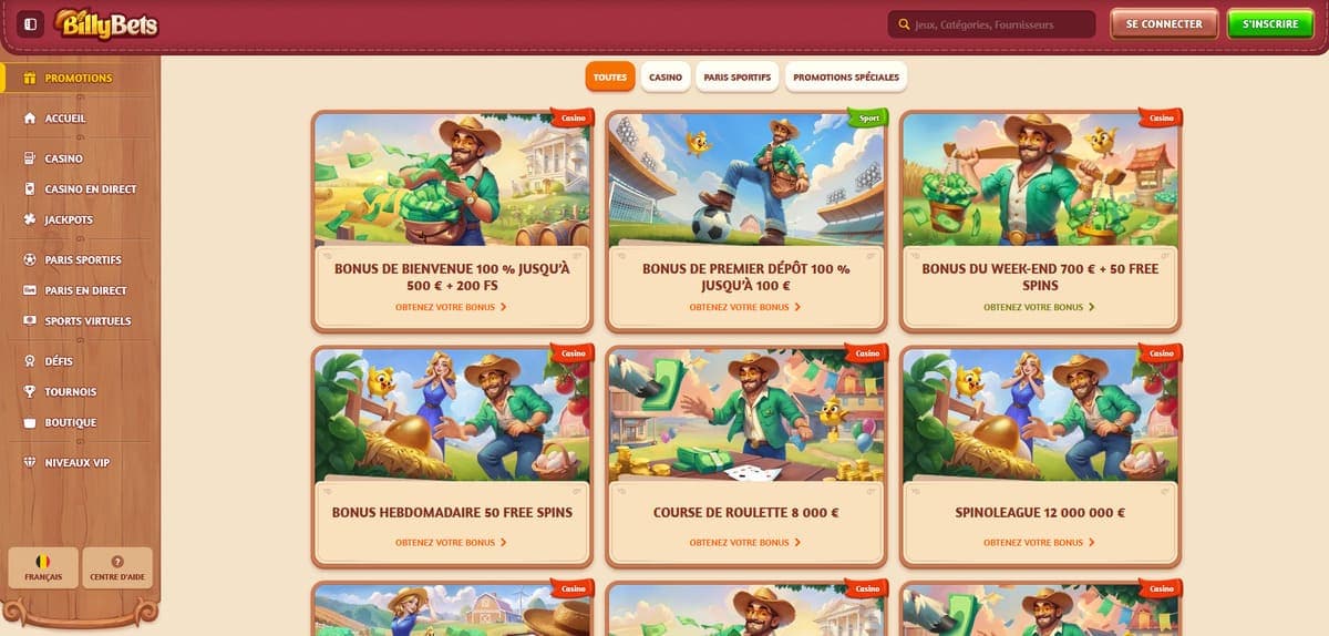 Promos BillyBets Casino