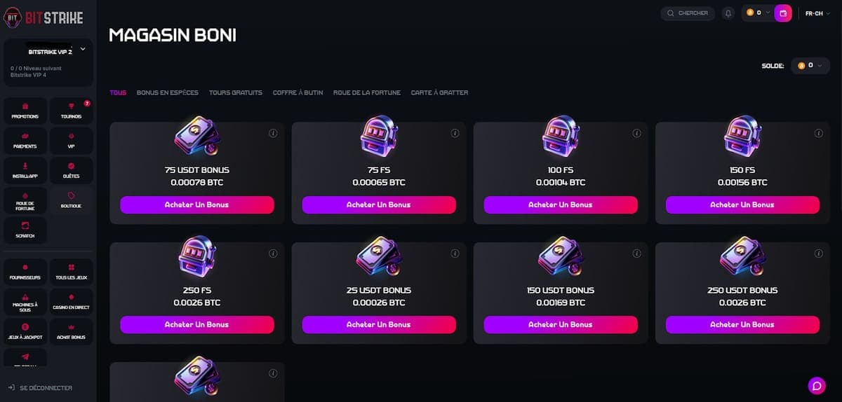 Boutique Bitstrike Casino