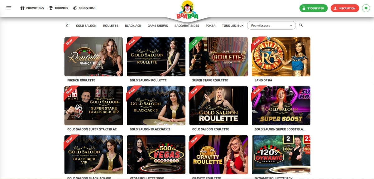 Live Boaboa Casino