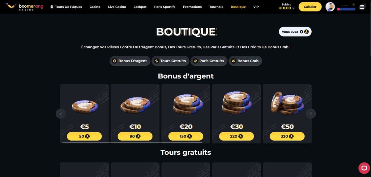 Boutique Boomerang Casino