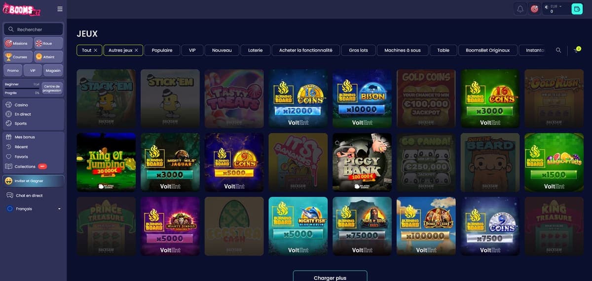 Autres jeux instantanés Boomsbet Casino
