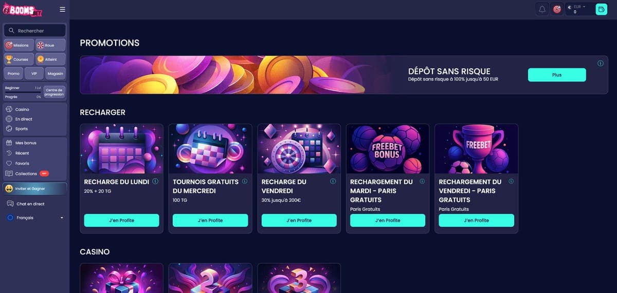 Promos Boomsbet Casino