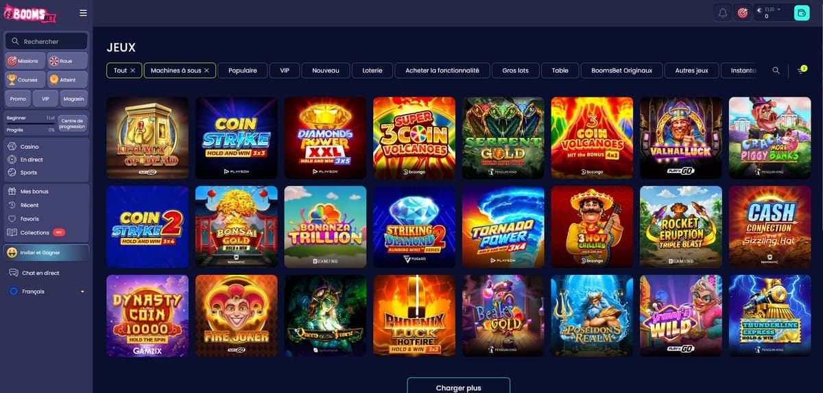Slots originaux Boomsbet Casino